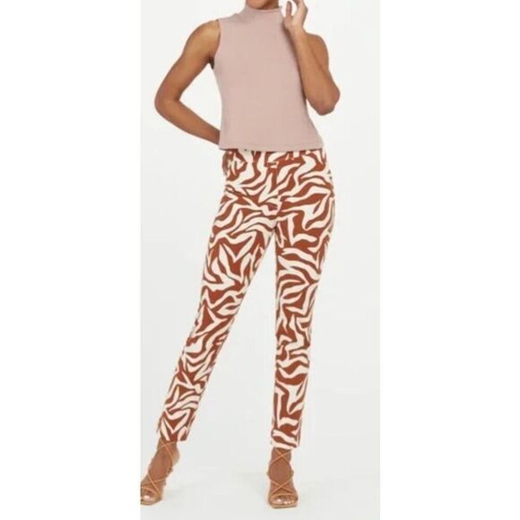 SPANX - On-the-Go Printed Ankle Slim Straight Pant size S - Picture 10 of 12
